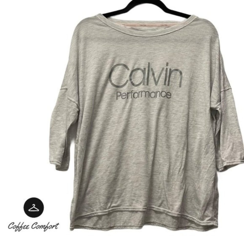Calvin Klein Activewear 3/4 Sleeve Shirt | XL